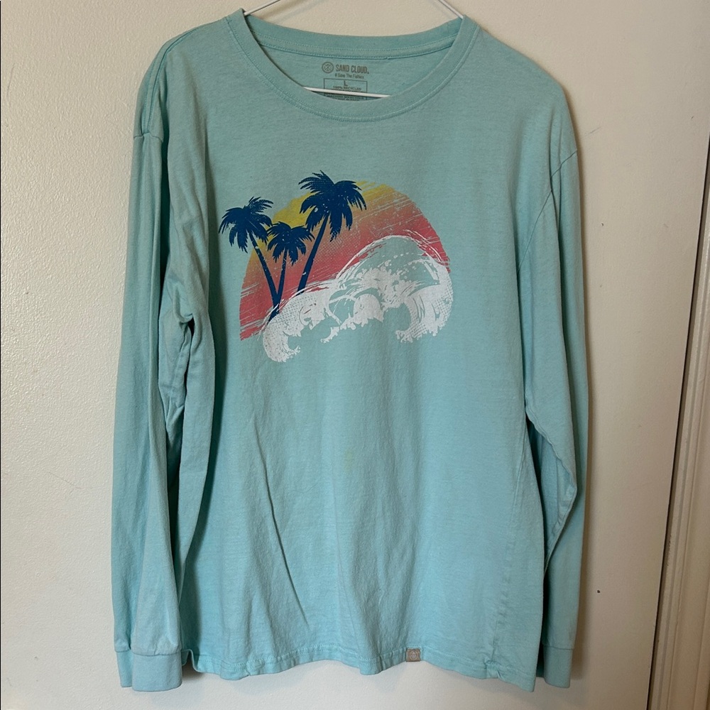 Women’s Sand Cloud Graphic Long Sleeve Tee Light Blue